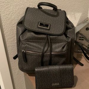 Guess backpack and wallet